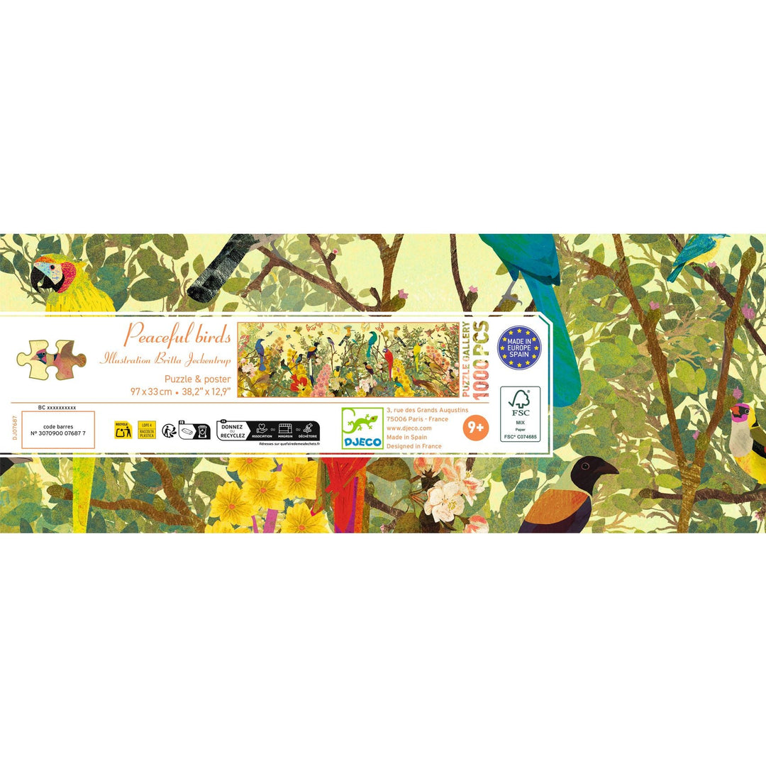 Djeco | Puzzel | Peaceful Birds | 1000 stukjes | 9+ - Kleine Eland