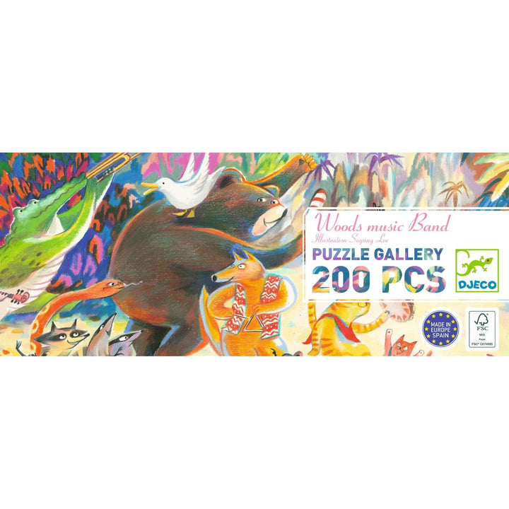 Djeco | Puzzle Gallery | Woods music Band | 200 stukjes - Kleine Eland