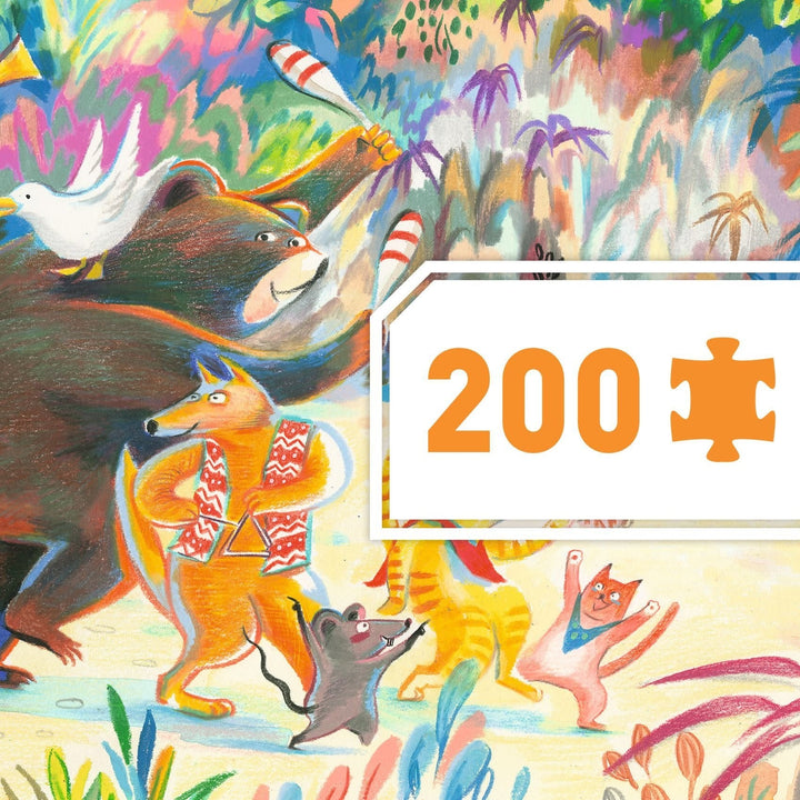 Djeco | Puzzle Gallery | Woods music Band | 200 stukjes - Kleine Eland