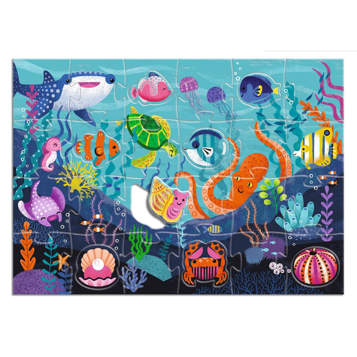 Djeco | Puzzle | Giant Sea | 70 x 50 cm | 24 + 8 stukjes | 3+ - Kleine Eland