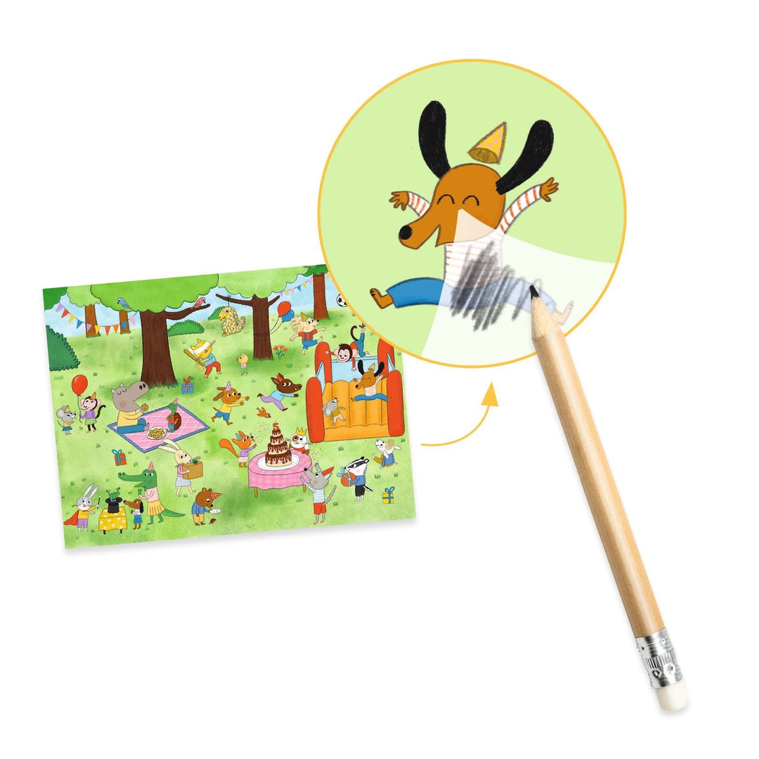 Djeco | Rub on Transferstickers | Het is feest! | 5 - 8 jaar - Kleine Eland