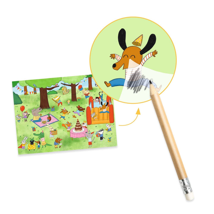 Djeco | Rub on Transferstickers | Het is feest! | 5 - 8 jaar - Kleine Eland