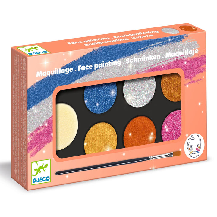 Djeco | Schmink | Palette 6 kleuren | Metallic | 3+ - Kleine Eland