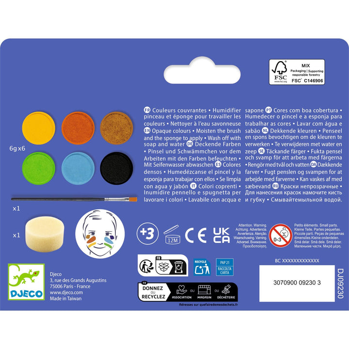 Djeco | Schmink | Palette 6 kleuren | Nature | 3+ - Kleine Eland