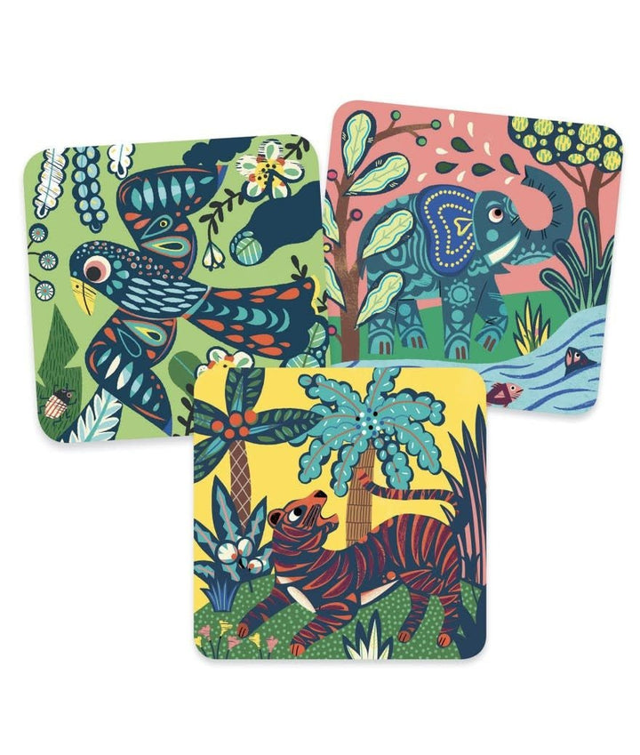 Djeco | Scratch Cards | 4 delig | Grote Beesten | 3 - 6 jaar - Kleine Eland
