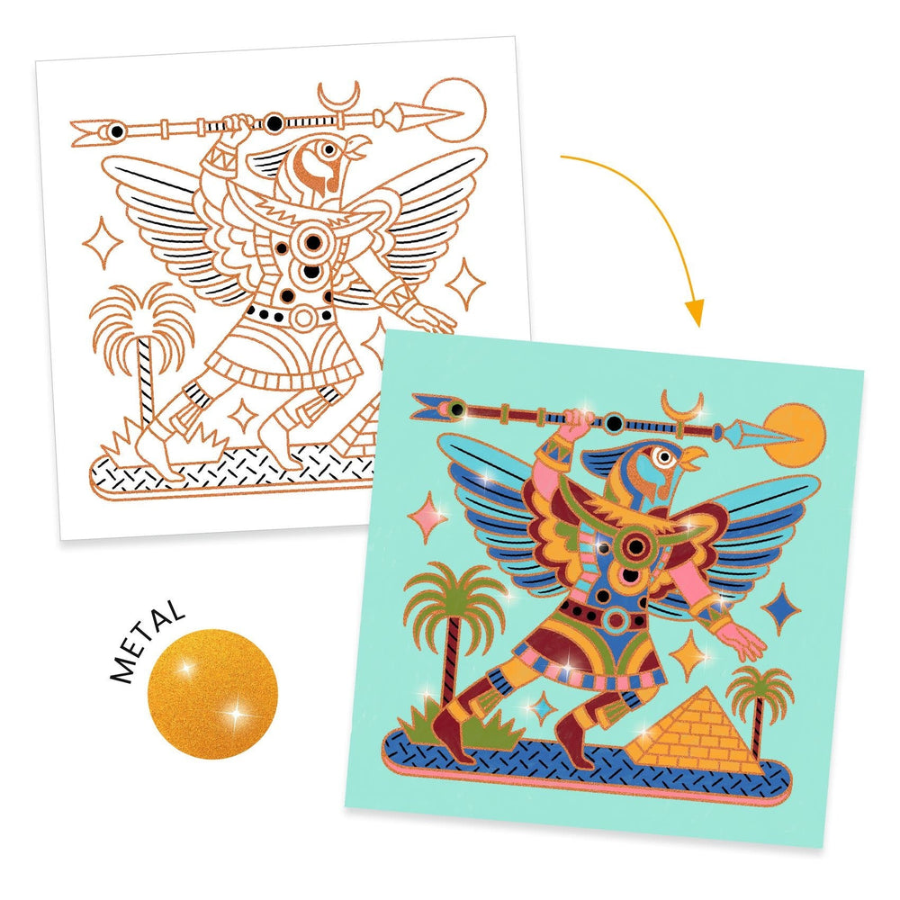 Djeco | Shiny Colouring | Animal Warriors | 5 - 8 jaar - Kleine Eland