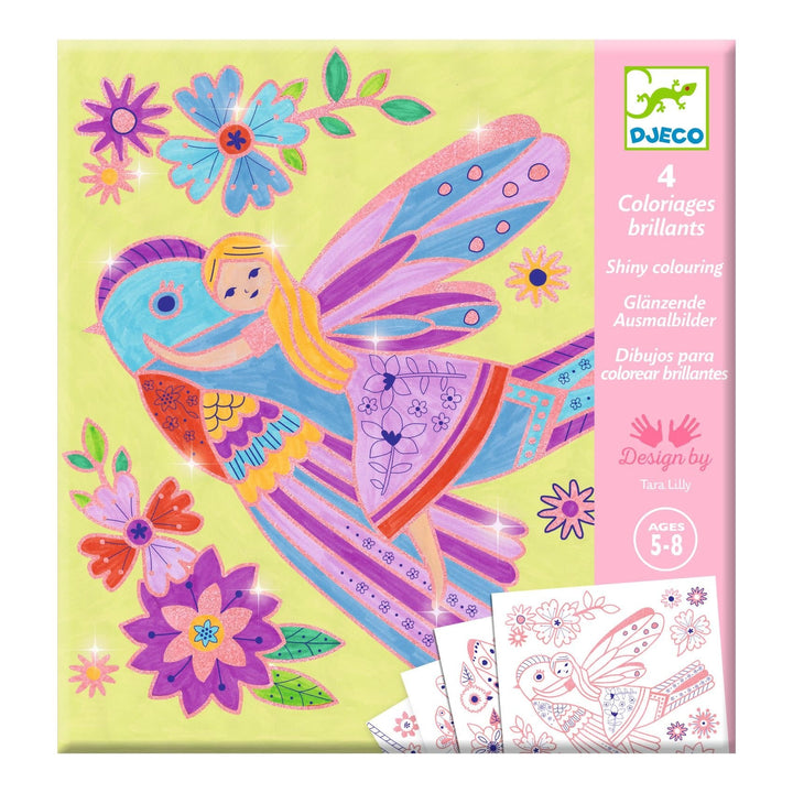 Djeco | Shiny Colouring | Little Wings | 5 - 8 jaar - Kleine Eland