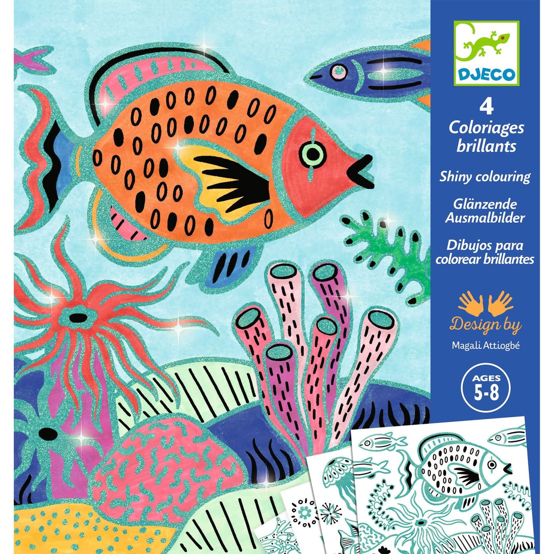 Djeco | Shiny Colouring | Under the Sea | 5 - 8 jaar - Kleine Eland