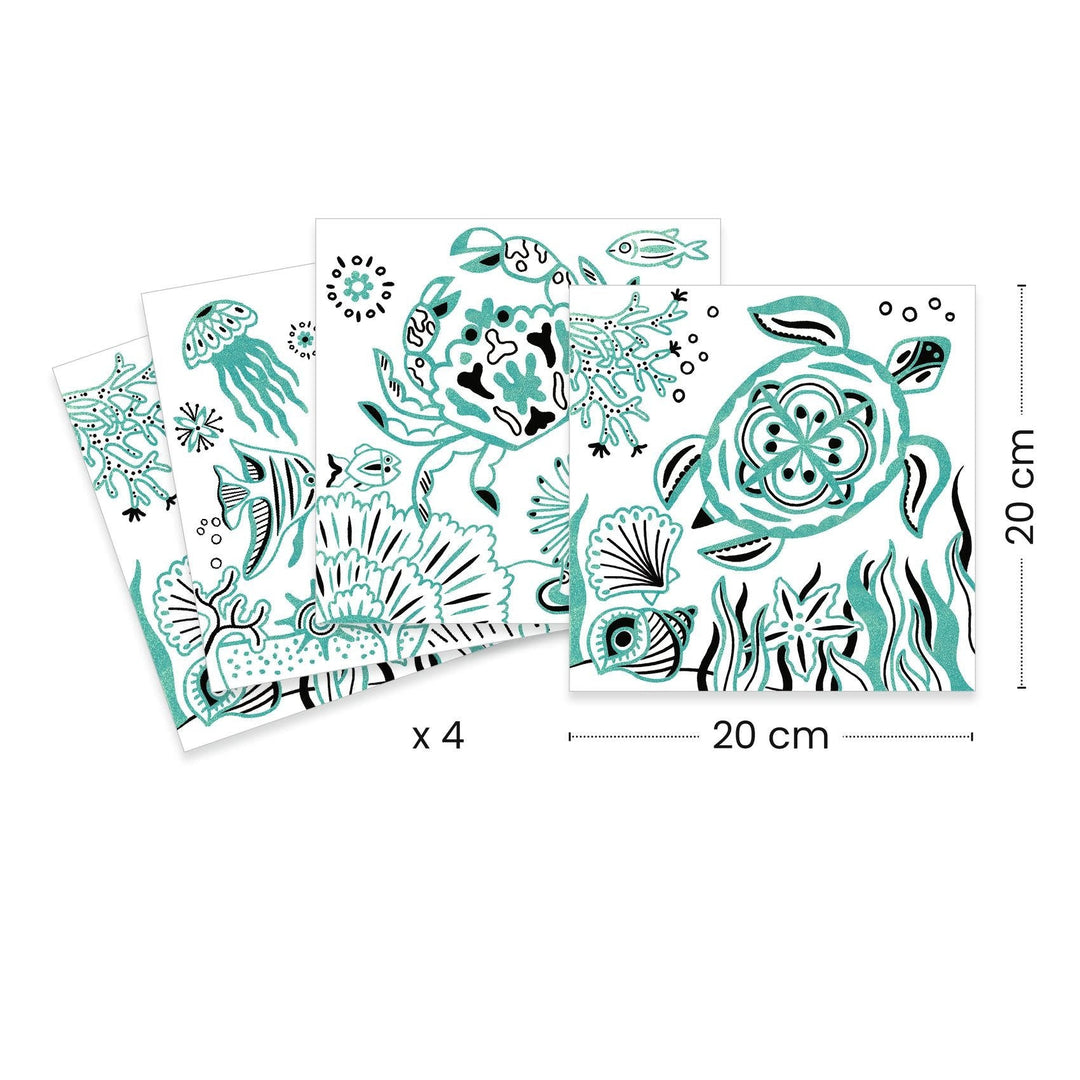 Djeco | Shiny Colouring | Under the Sea | 5 - 8 jaar - Kleine Eland