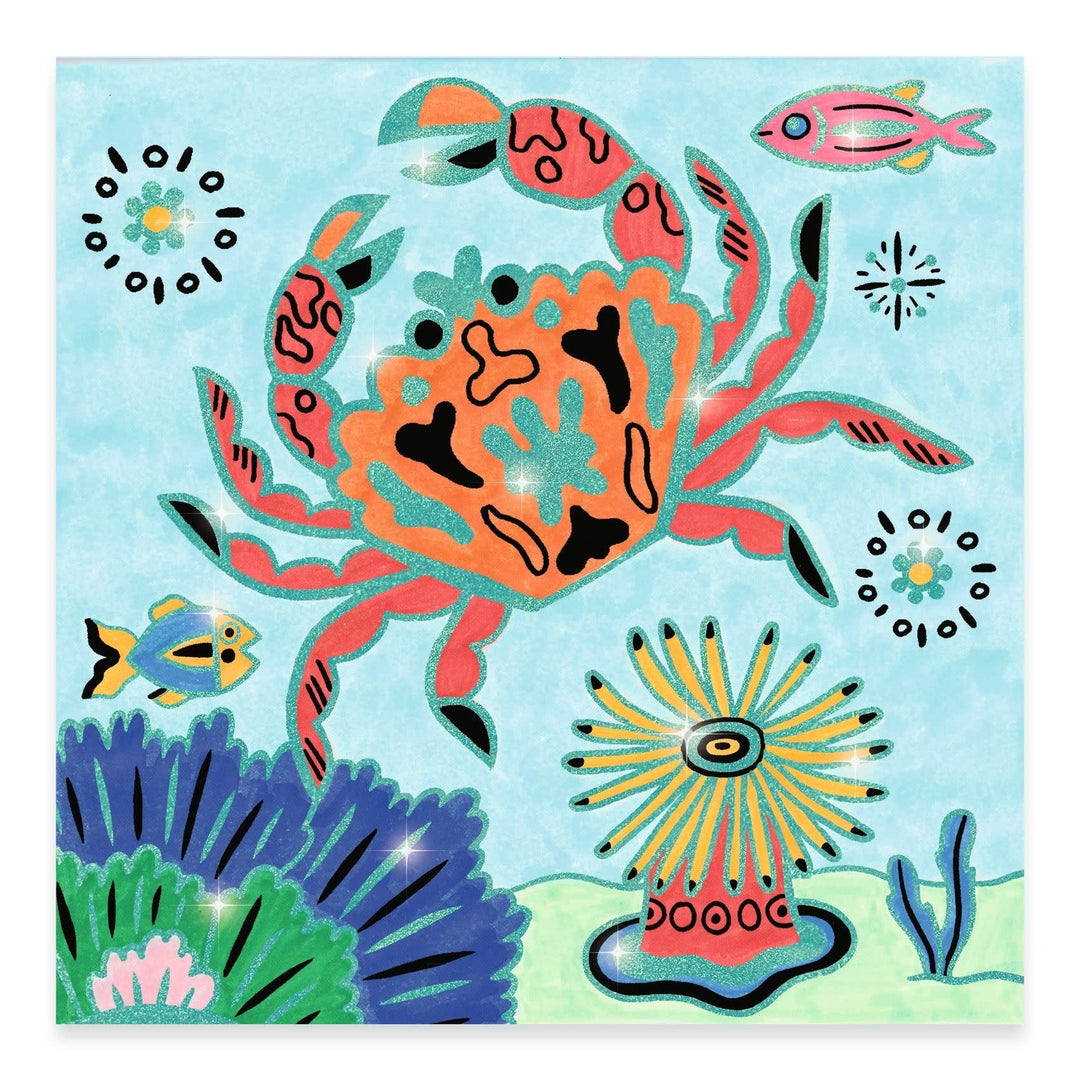 Djeco | Shiny Colouring | Under the Sea | 5 - 8 jaar - Kleine Eland