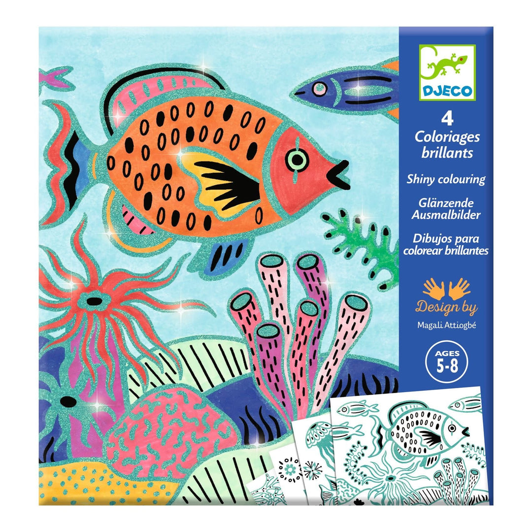 Djeco | Shiny Colouring | Under the Sea | 5 - 8 jaar - Kleine Eland
