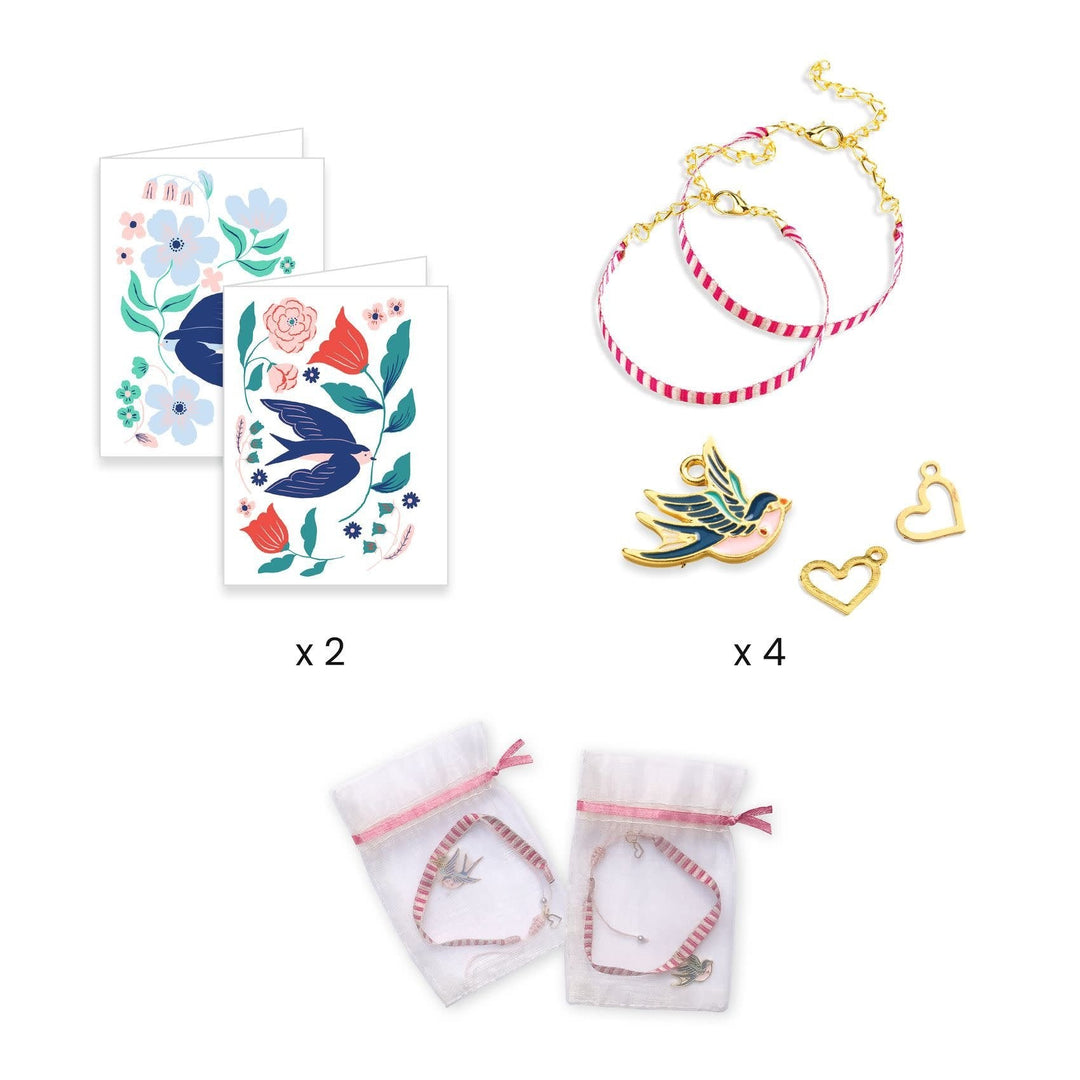 Djeco | Sieraden maken | Bird Ribbons | 6+ - Kleine Eland