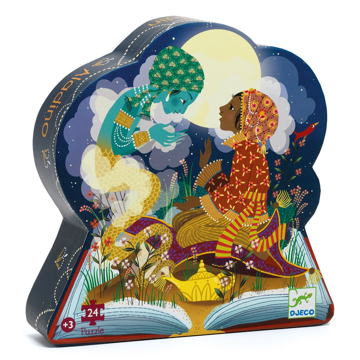Djeco | Silhouet Puzzel | Aladdin | 24 stukjes | 3+ - Kleine Eland