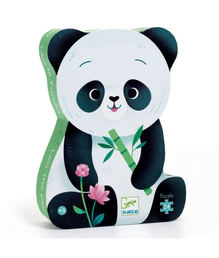 Djeco | Silhouet Puzzel | Panda | 24 stukjes | 3+ - Kleine Eland