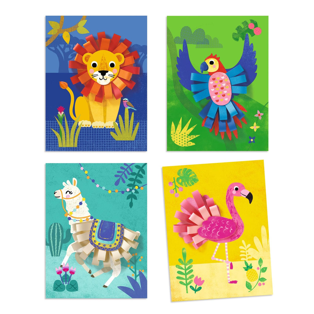 Djeco | Small Loops | 3D-collage met dieren | 3-6 jaar - Kleine Eland