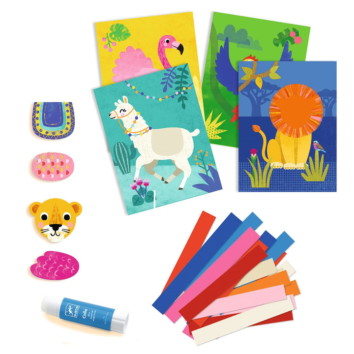 Djeco | Small Loops | 3D-collage met dieren | 3-6 jaar - Kleine Eland