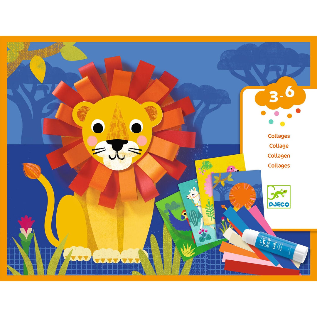 Djeco | Small Loops | 3D-collage met dieren | 3-6 jaar - Kleine Eland