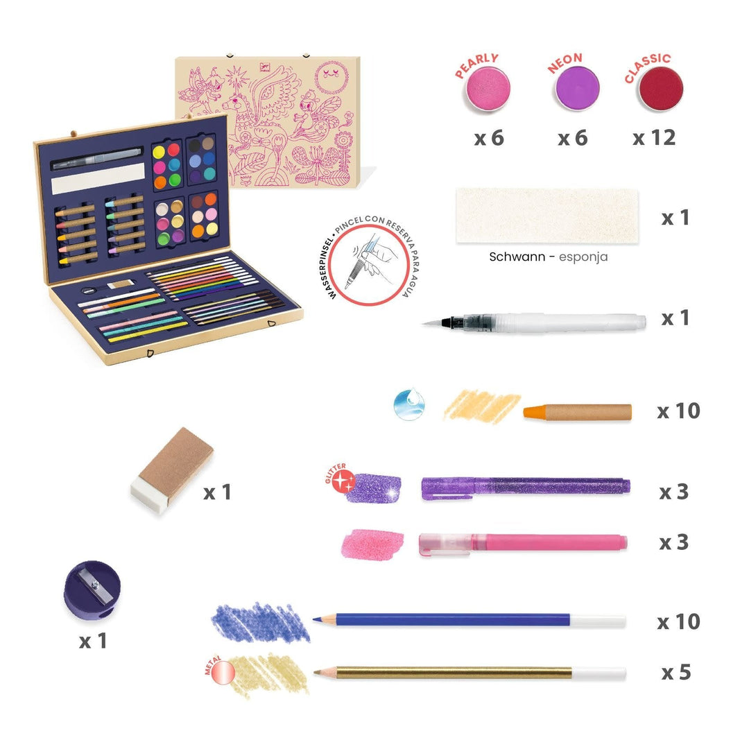 Djeco | Sparkling box of Colours | 60 delig | 6+ - Kleine Eland