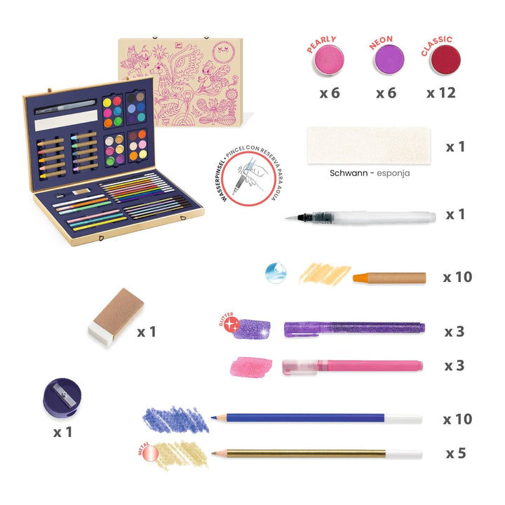 Djeco | Sparkling box of Colours | 60 delig | 6+ - Kleine Eland