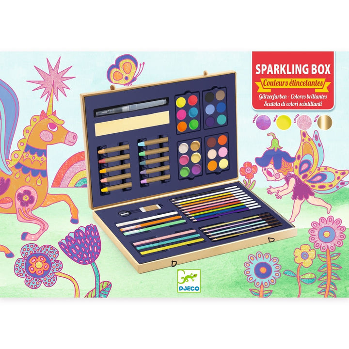 Djeco | Sparkling box of Colours | 60 delig | 6+ - Kleine Eland