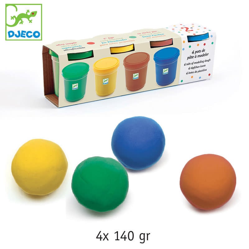 Djeco | Speeldeeg | 4 x 140 gram | Nature | +18 mnd - Kleine Eland