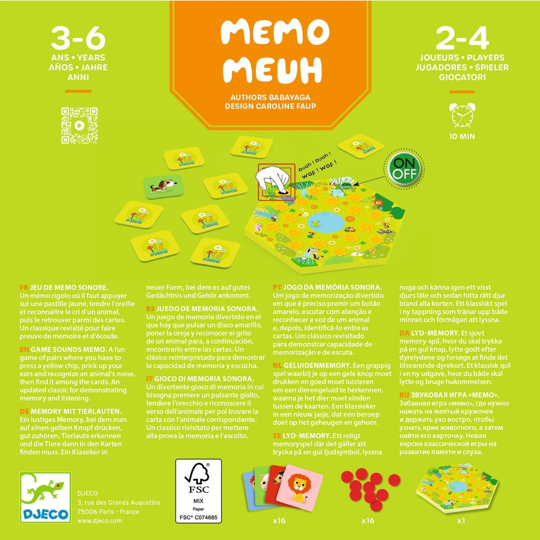 Djeco | Spel | Memo Meuh | 3 - 6 jaar - Kleine Eland