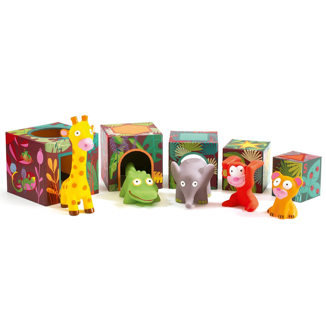 Djeco | Stapelblokken | Maxi Topani Jungle | 18 mnd+ - Kleine Eland
