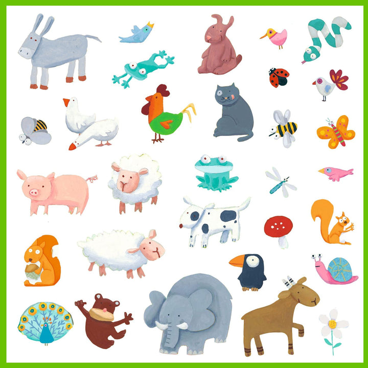 Djeco | Stickers | Animals | 160 stuks | 4-7 jaar - Kleine Eland