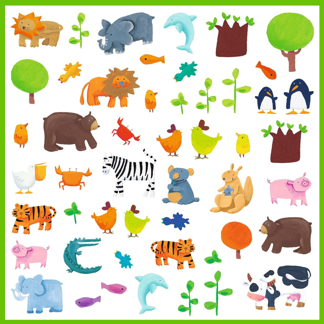Djeco | Stickers | Animals | 160 stuks | 4-7 jaar - Kleine Eland