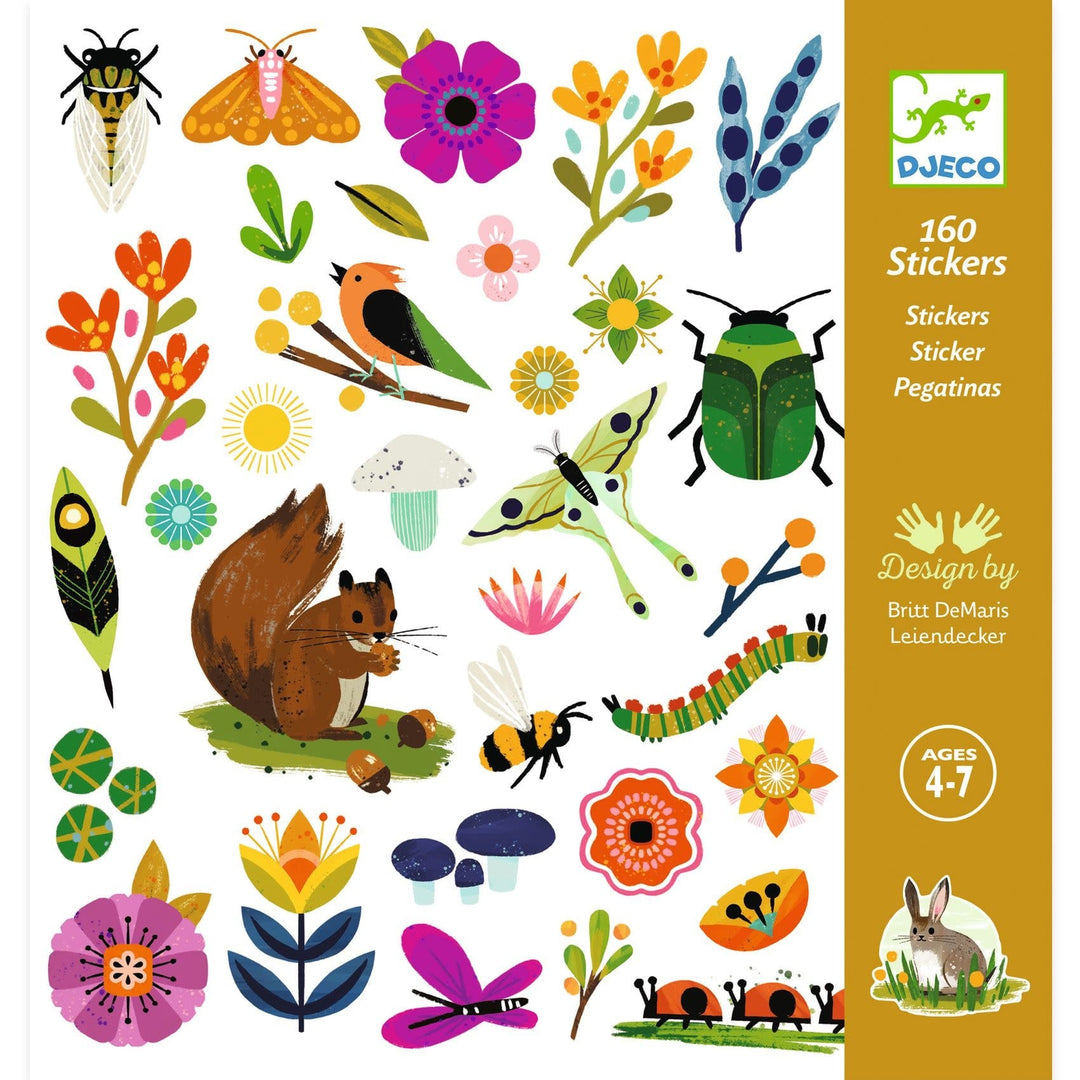 Djeco | Stickers | Garden | 160 stuks | 4+ - Kleine Eland
