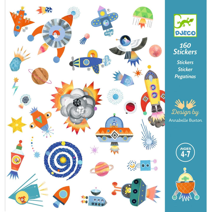 Djeco | Stickers | Interstellar | 160 stuks | 4+ - Kleine Eland