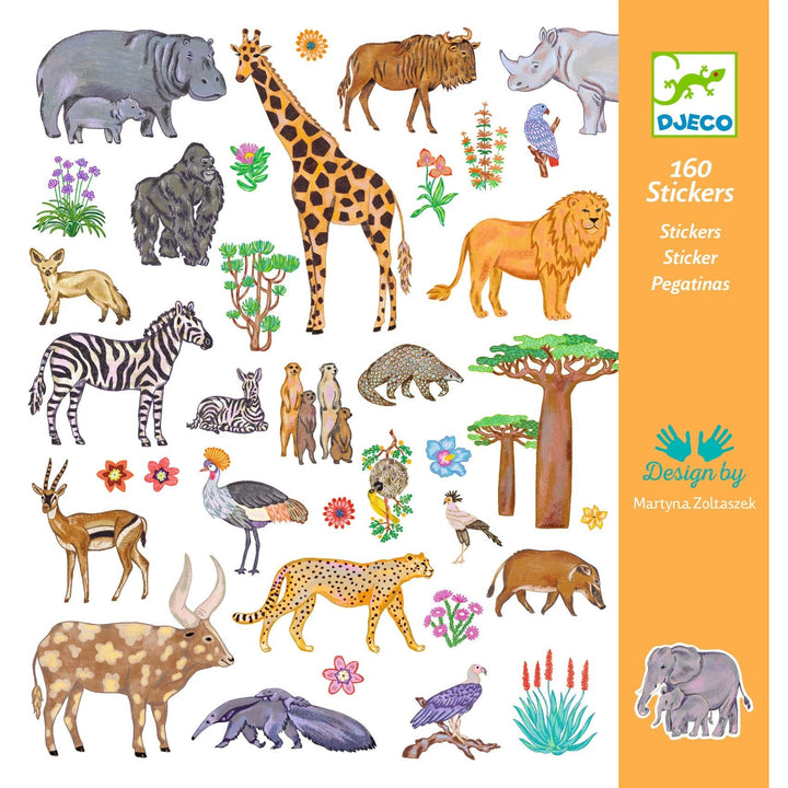 Djeco | Stickers | Kenia | 160 stuks | 4+ - Kleine Eland