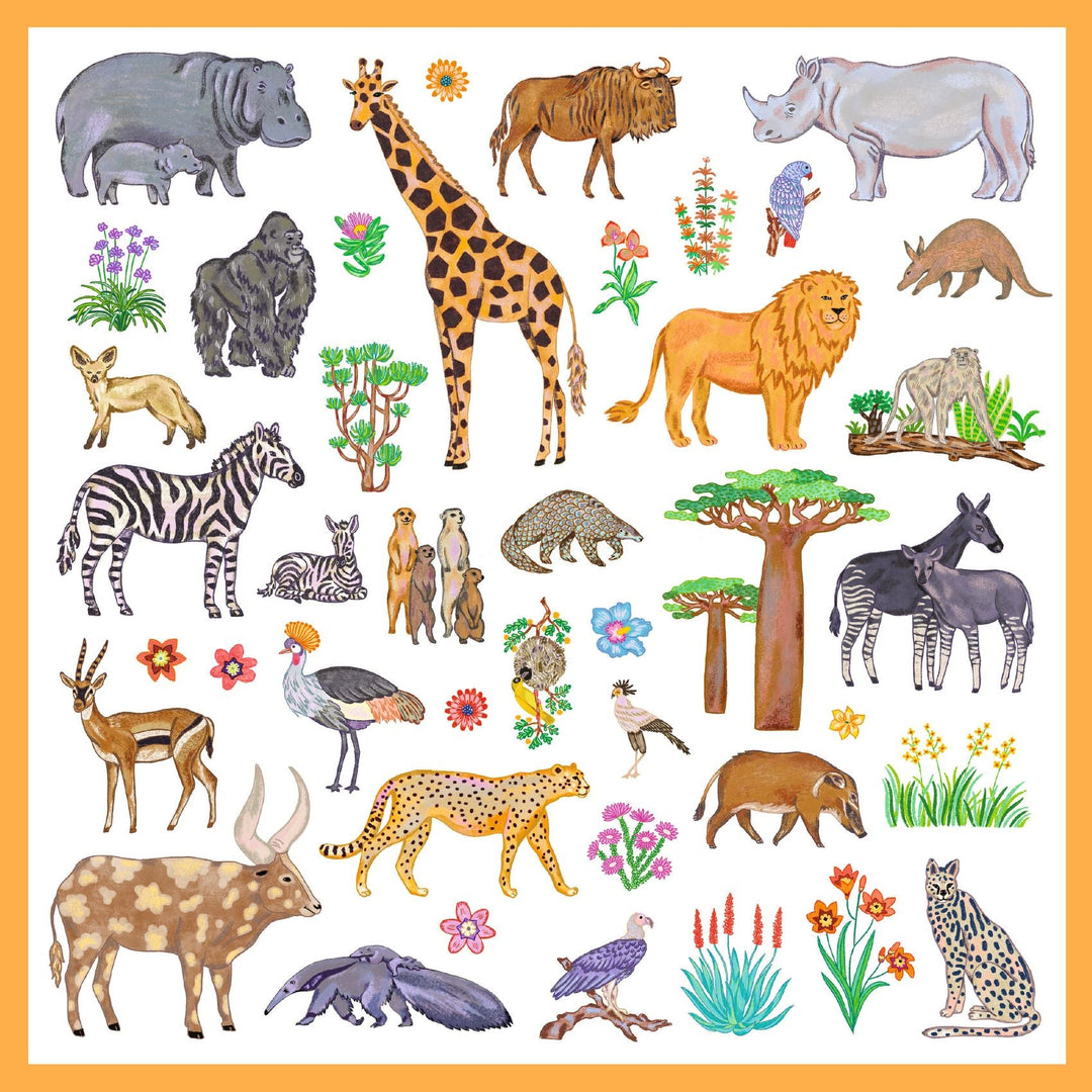 Djeco | Stickers | Kenia | Afrikaanse dieren | 160 stuks | 4-7 jaar - Kleine Eland