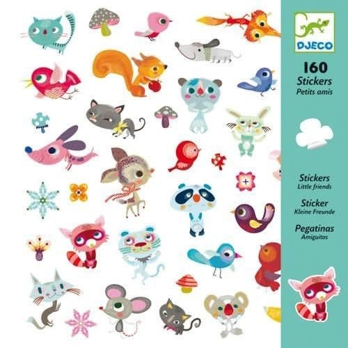 Djeco | Stickers | Little Friends | 160 stuks | 4+ - Kleine Eland