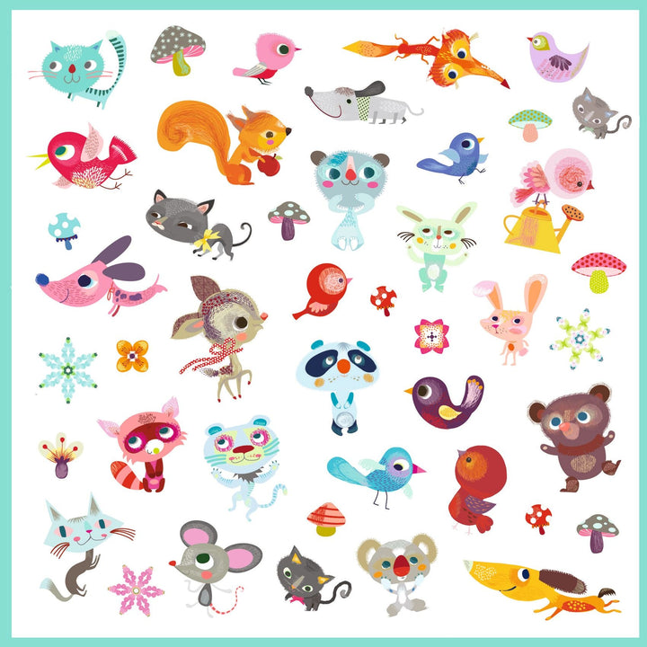 Djeco | Stickers | Little Friends | 160 stuks | 4-7 jaar - Kleine Eland