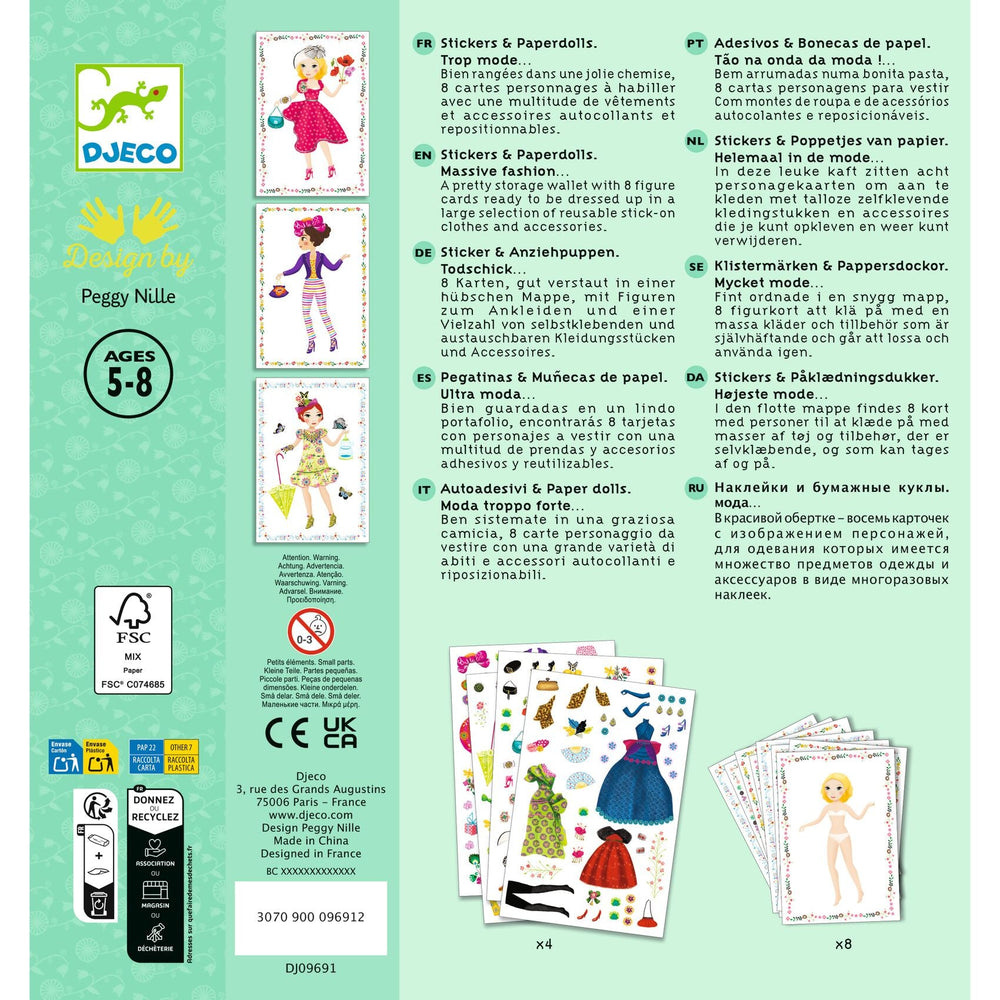 Djeco | Stickers & Paperdolls | Massive Fashion | 4-8 jaar - Kleine Eland