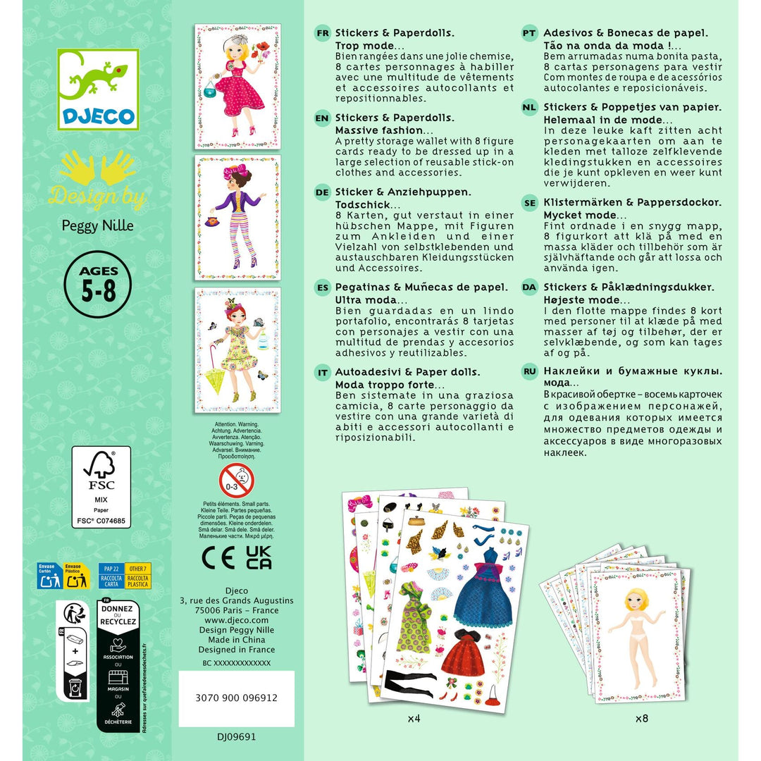 Djeco | Stickers &amp; Paperdolls | Massive Fashion | 4-8 jaar - Kleine Eland