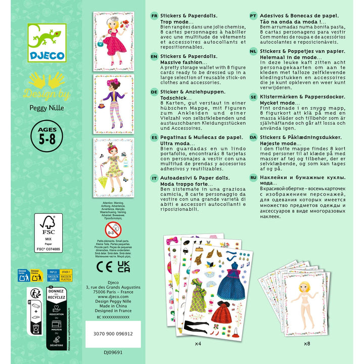 Djeco | Stickers &amp; Paperdolls | Massive Fashion | 4-8 jaar - Kleine Eland