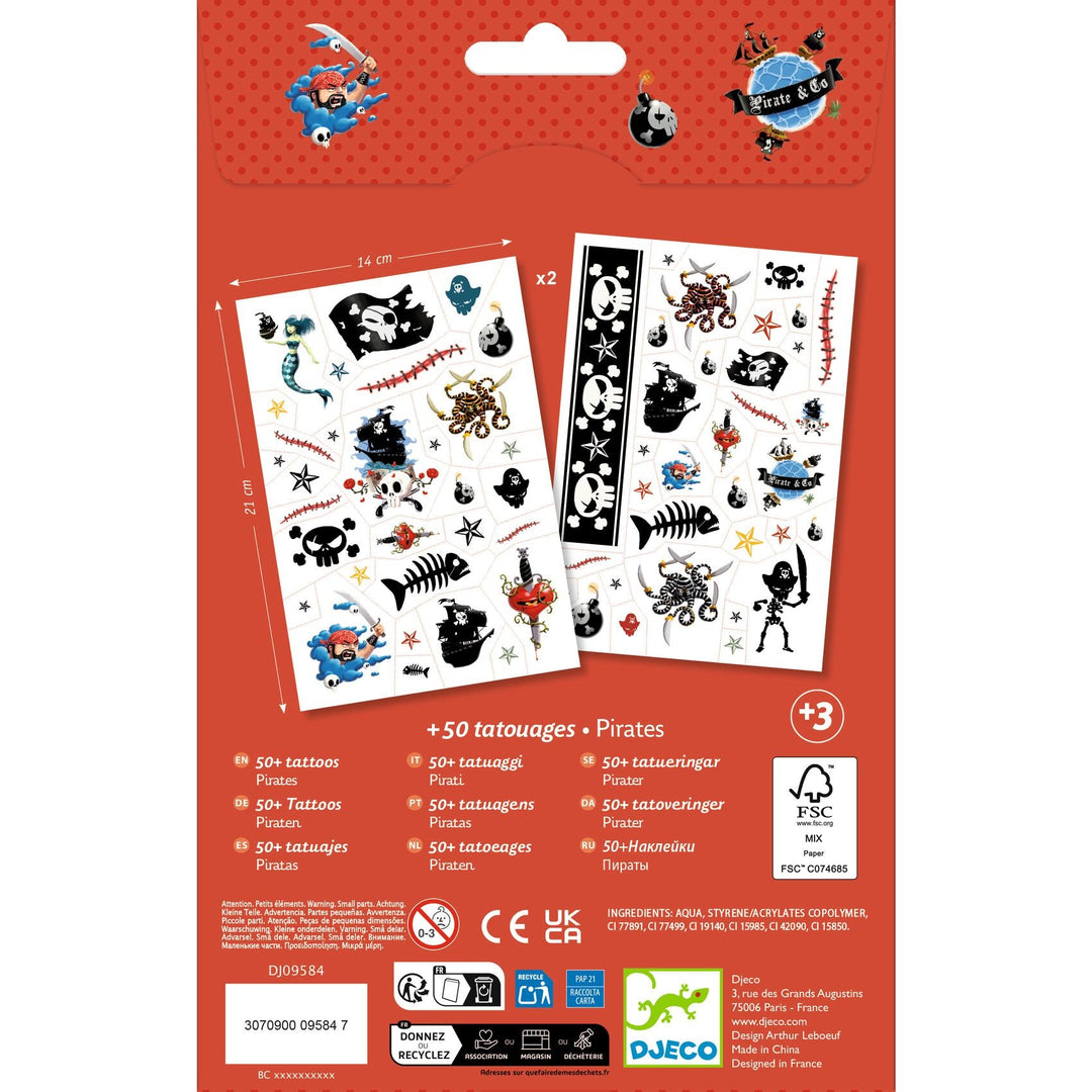 Djeco | Tattoos | Pirates | 3+ - Kleine Eland