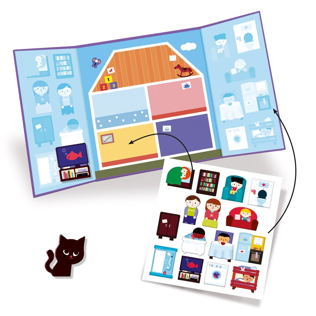 Djeco | Thick and Removable Stickers | Huis | +18 maanden - Kleine Eland