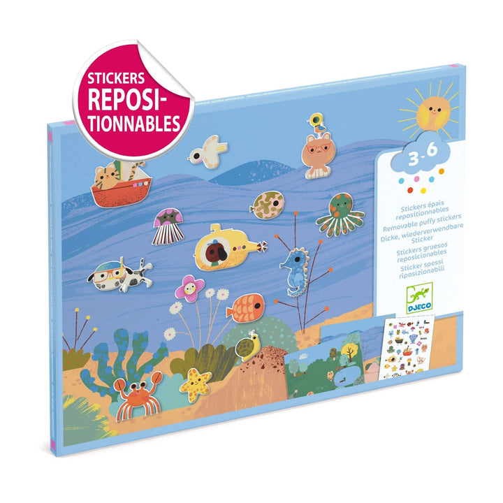 Djeco | Thick and Removable Stickers | Summertime | +18 maanden - Kleine Eland