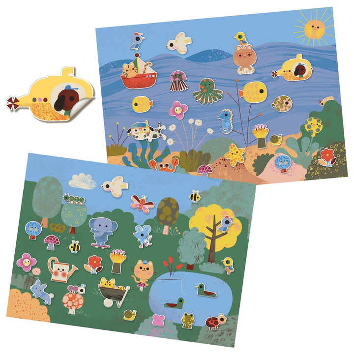 Djeco | Thick and Removable Stickers | Summertime | +18 maanden - Kleine Eland