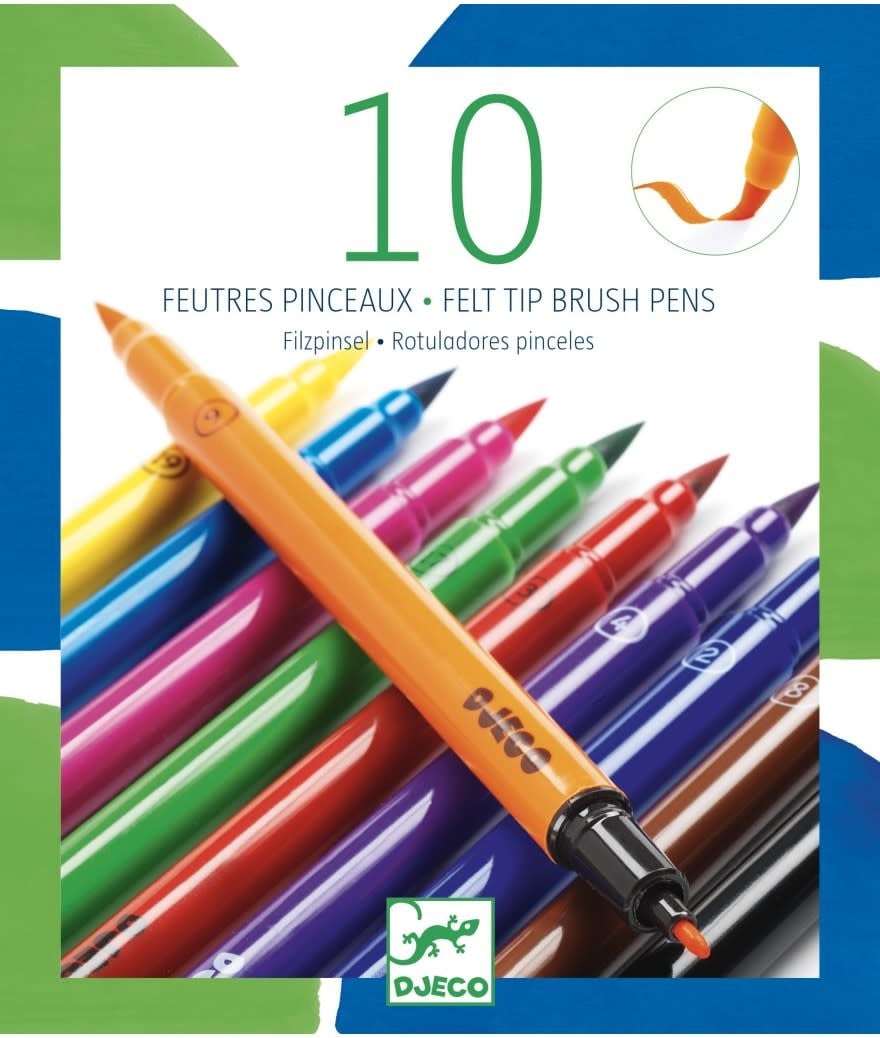 Djeco | Viltstiften | Classic | 10 delig | 6+ - Kleine Eland
