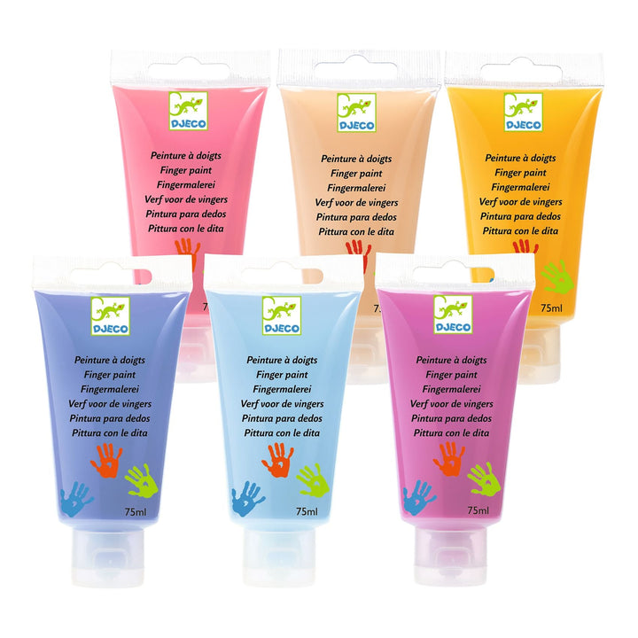 Djeco | Vingerverf | 6 Tubes | Sweet | +18 maanden - Kleine Eland