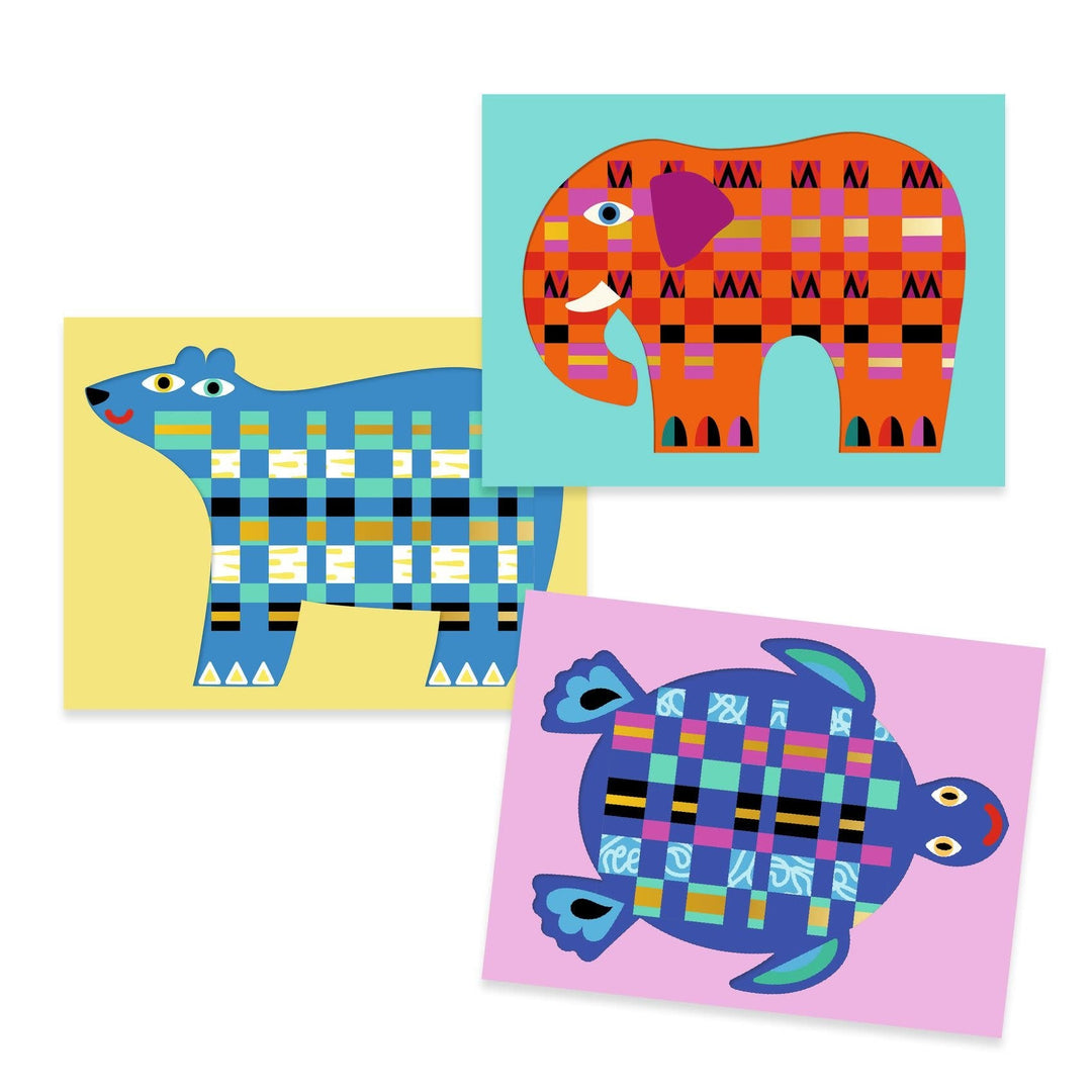 Djeco | Weven met Papier | Voor, Achter, Voor | 3-6 jaar - Kleine Eland