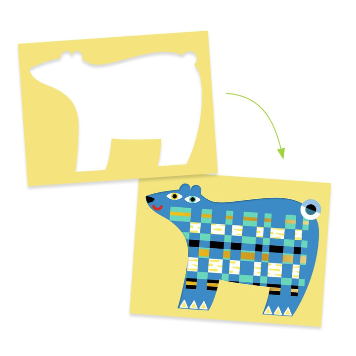 Djeco | Weven met Papier | Voor, Achter, Voor | 3-6 jaar - Kleine Eland