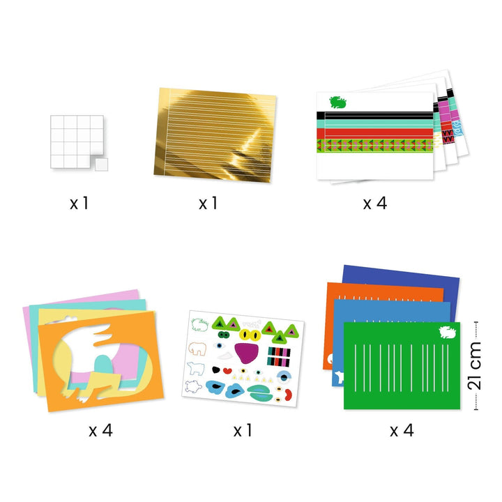 Djeco | Weven met Papier | Voor, Achter, Voor | 3-6 jaar - Kleine Eland