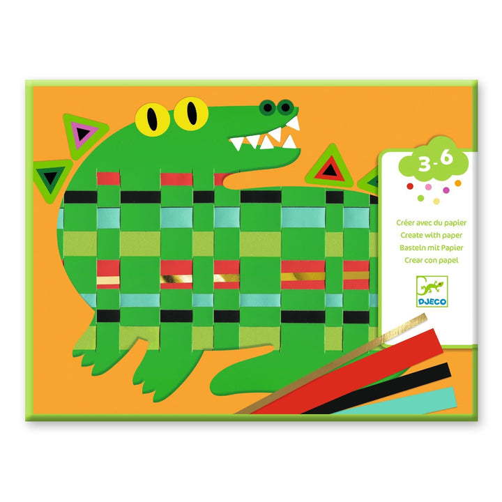 Djeco | Weven met Papier | Voor, Achter, Voor | 3-6 jaar - Kleine Eland