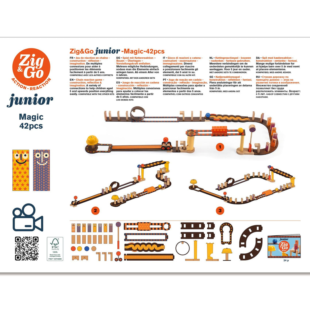 Djeco | Zig &amp; Go Junior | Magie | 42 delig | 5 - 99 jaar - Kleine Eland