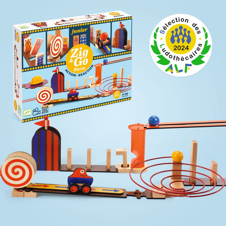 Djeco | Zig &amp; Go Junior | Racer | 51 delig | 5 - 99 jaar - Kleine Eland